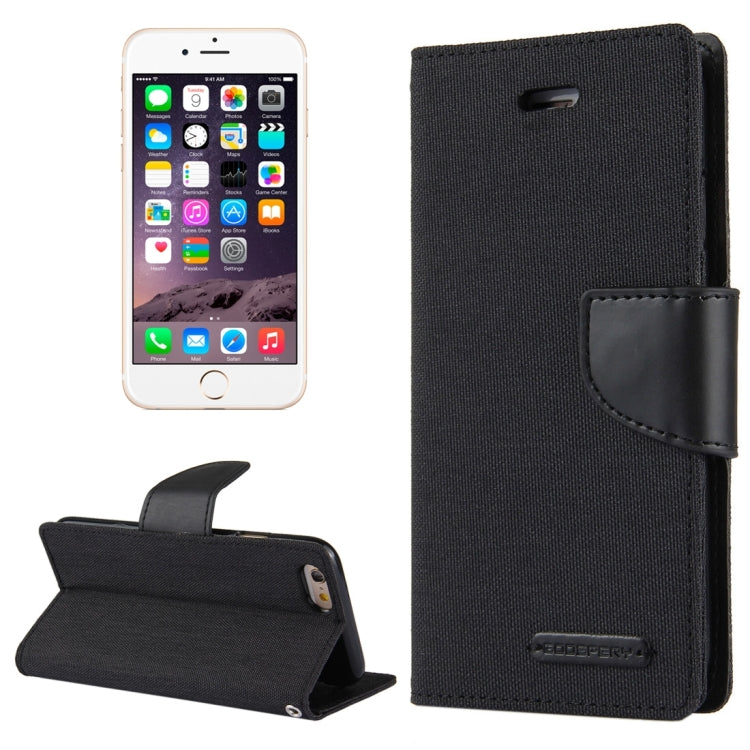 GOOSPERY CANVAS DIARY for iPhone 6 Plus & 6s Plus Canvas Texture Horizontal Flip Leather Case with Card Slots & Wallet & Holder