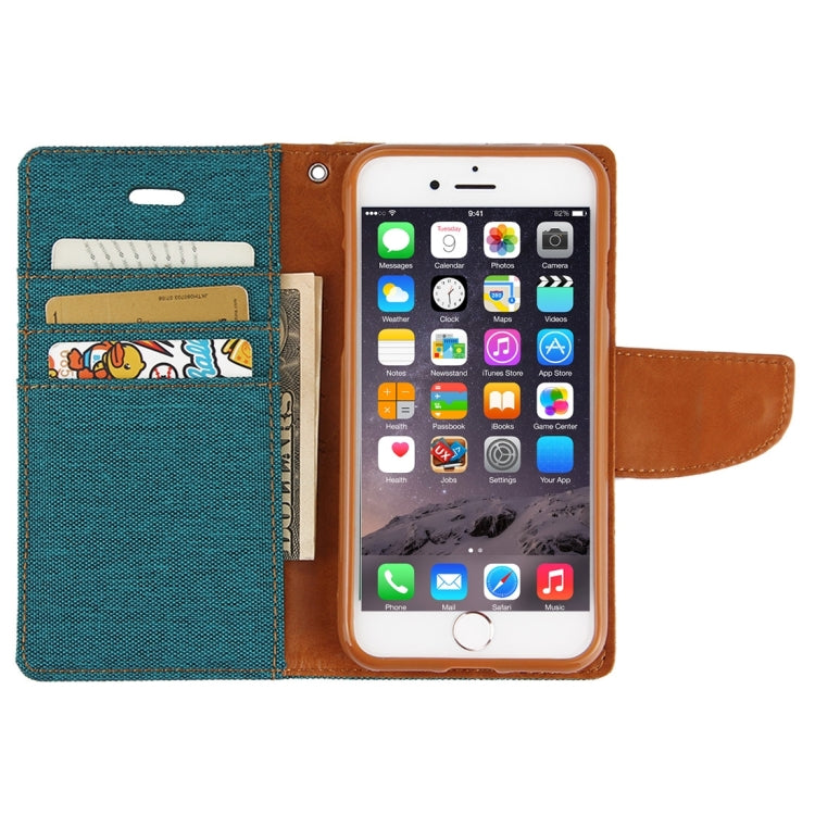 GOOSPERY CANVAS DIARY for iPhone 6 Plus & 6s Plus Canvas Texture Horizontal Flip Leather Case with Card Slots & Wallet & Holder