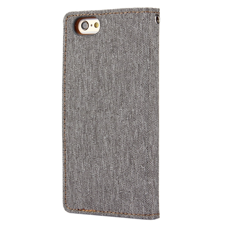 GOOSPERY CANVAS DIARY for iPhone 6 Plus & 6s Plus Canvas Texture Horizontal Flip Leather Case with Card Slots & Wallet & Holder