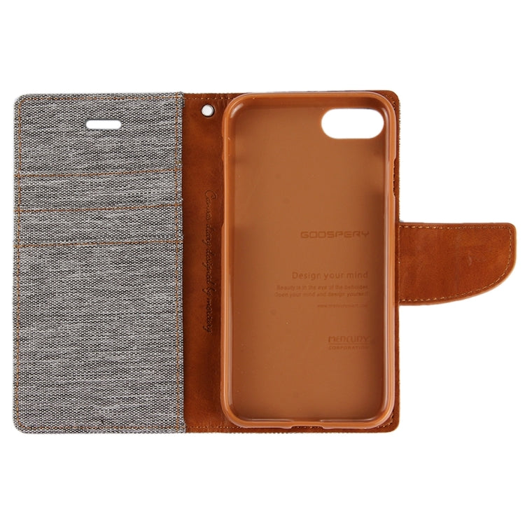 GOOSPERY CANVAS DIARY for iPhone 6 Plus & 6s Plus Canvas Texture Horizontal Flip Leather Case with Card Slots & Wallet & Holder