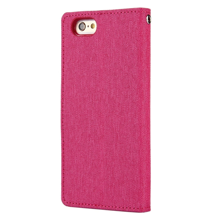 GOOSPERY CANVAS DIARY for iPhone 6 Plus & 6s Plus Canvas Texture Horizontal Flip Leather Case with Card Slots & Wallet & Holder