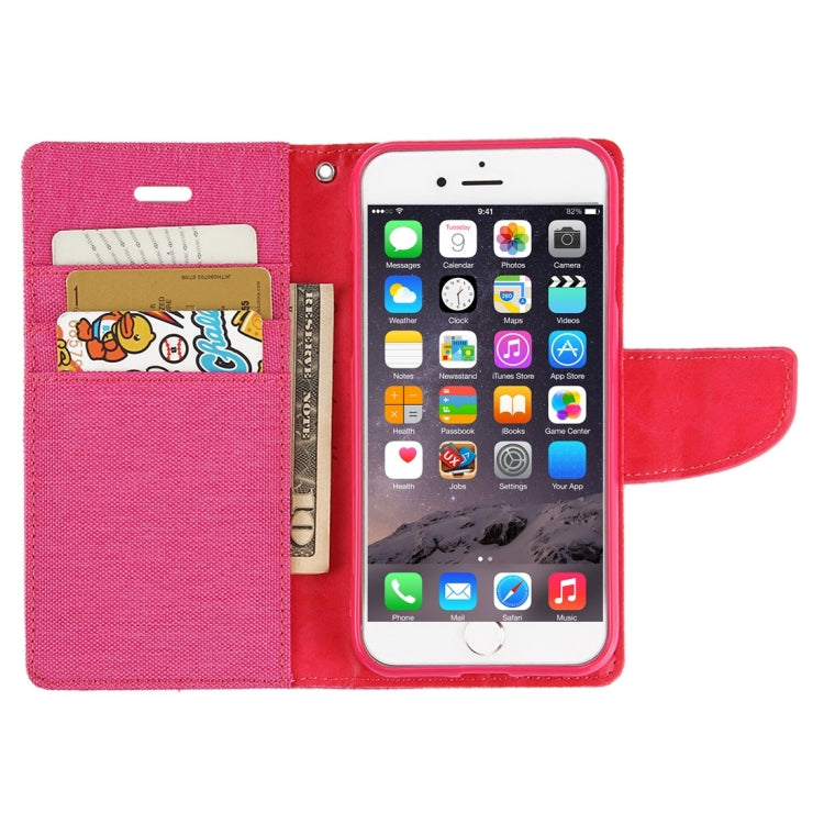 GOOSPERY CANVAS DIARY for iPhone 6 Plus & 6s Plus Canvas Texture Horizontal Flip Leather Case with Card Slots & Wallet & Holder