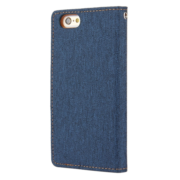 GOOSPERY CANVAS DIARY for iPhone 6 Plus & 6s Plus Canvas Texture Horizontal Flip Leather Case with Card Slots & Wallet & Holder