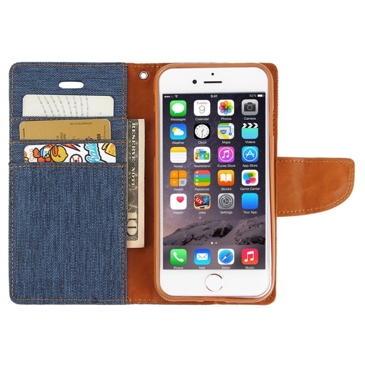 GOOSPERY CANVAS DIARY for iPhone 6 Plus & 6s Plus Canvas Texture Horizontal Flip Leather Case with Card Slots & Wallet & Holder