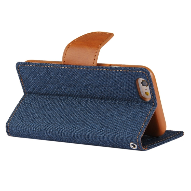 GOOSPERY CANVAS DIARY for iPhone 6 Plus & 6s Plus Canvas Texture Horizontal Flip Leather Case with Card Slots & Wallet & Holder