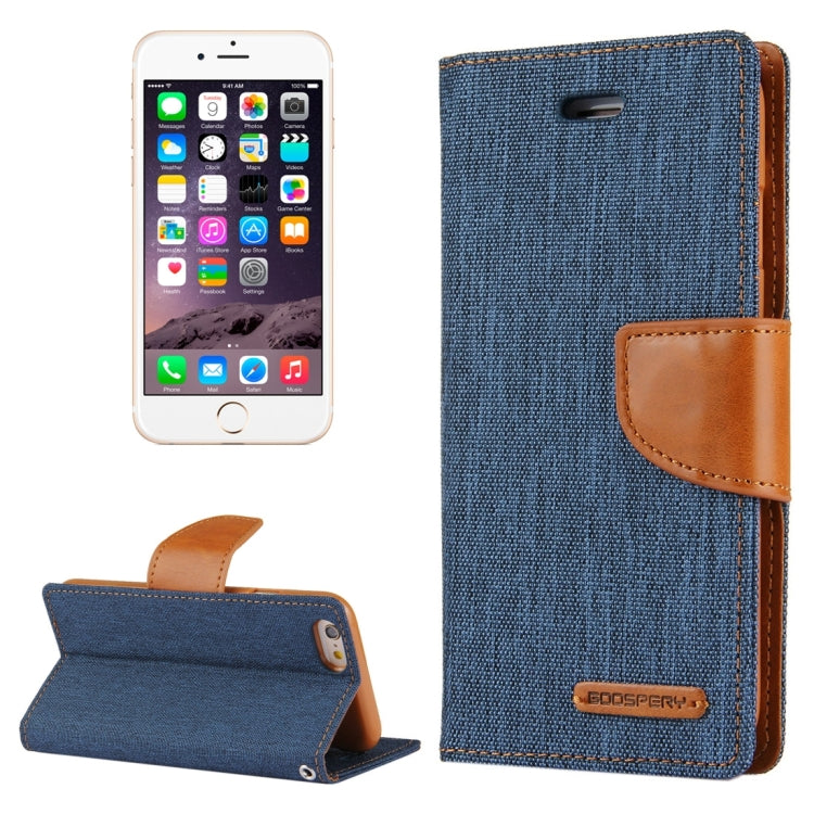 GOOSPERY CANVAS DIARY for iPhone 6 Plus & 6s Plus Canvas Texture Horizontal Flip Leather Case with Card Slots & Wallet & Holder