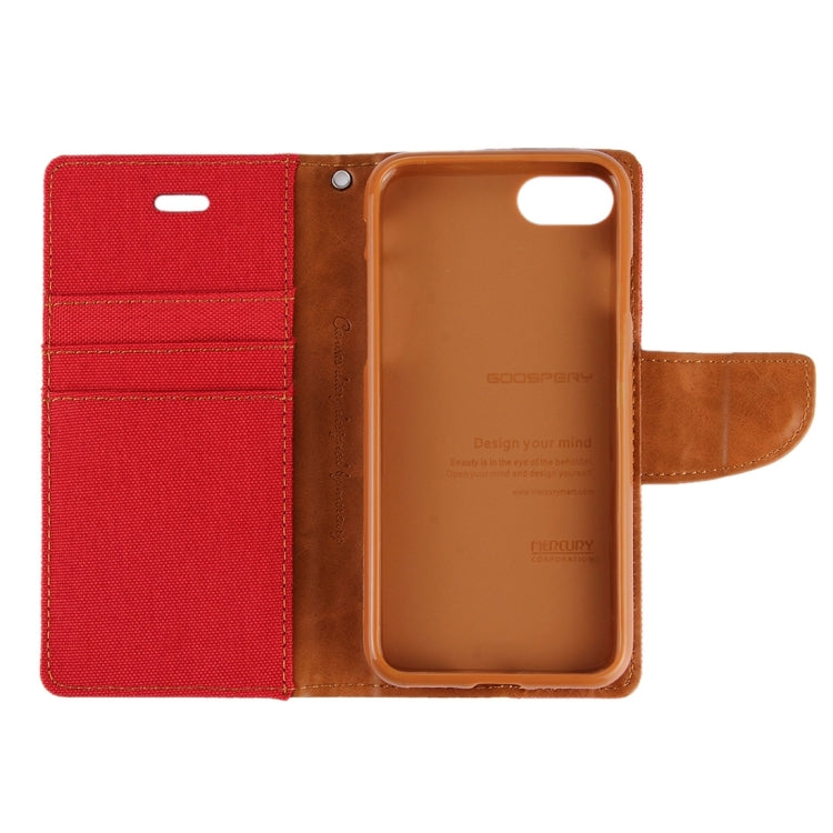 GOOSPERY CANVAS DIARY for iPhone 6 Plus & 6s Plus Canvas Texture Horizontal Flip Leather Case with Card Slots & Wallet & Holder