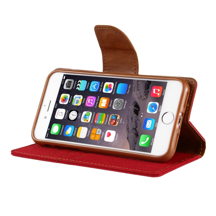GOOSPERY CANVAS DIARY for iPhone 6 Plus & 6s Plus Canvas Texture Horizontal Flip Leather Case with Card Slots & Wallet & Holder