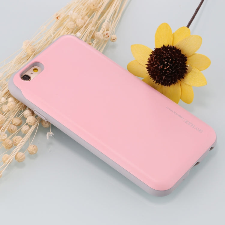 GOOSPERY for iPhone 6 Plus & 6s Plus TPU + PC Sky Slide Bumper Protective Back Case with Card Slots