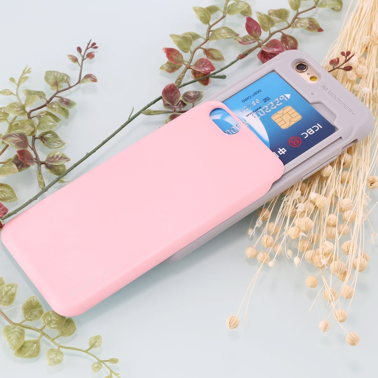GOOSPERY for iPhone 6 Plus & 6s Plus TPU + PC Sky Slide Bumper Protective Back Case with Card Slots