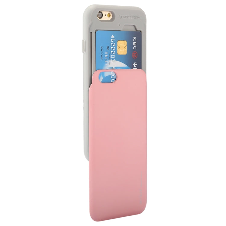 GOOSPERY for iPhone 6 Plus & 6s Plus TPU + PC Sky Slide Bumper Protective Back Case with Card Slots