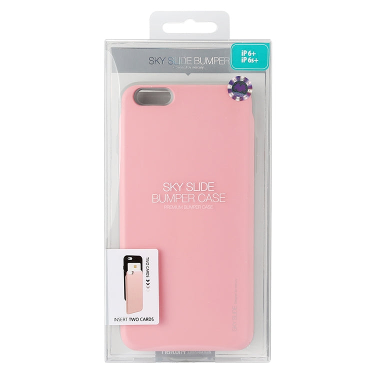 GOOSPERY for iPhone 6 Plus & 6s Plus TPU + PC Sky Slide Bumper Protective Back Case with Card Slots