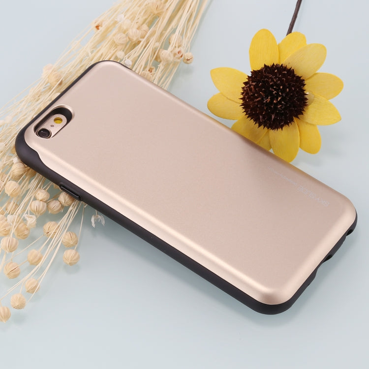 GOOSPERY for iPhone 6 Plus & 6s Plus TPU + PC Sky Slide Bumper Protective Back Case with Card Slots