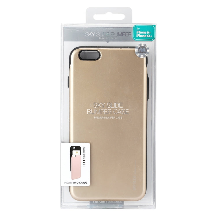 GOOSPERY for iPhone 6 Plus & 6s Plus TPU + PC Sky Slide Bumper Protective Back Case with Card Slots