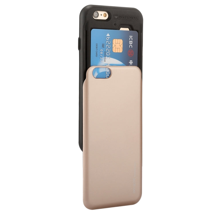 GOOSPERY for iPhone 6 Plus & 6s Plus TPU + PC Sky Slide Bumper Protective Back Case with Card Slots