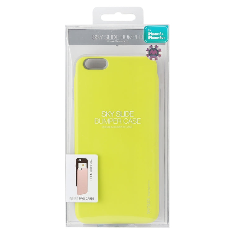 GOOSPERY for iPhone 6 Plus & 6s Plus TPU + PC Sky Slide Bumper Protective Back Case with Card Slots