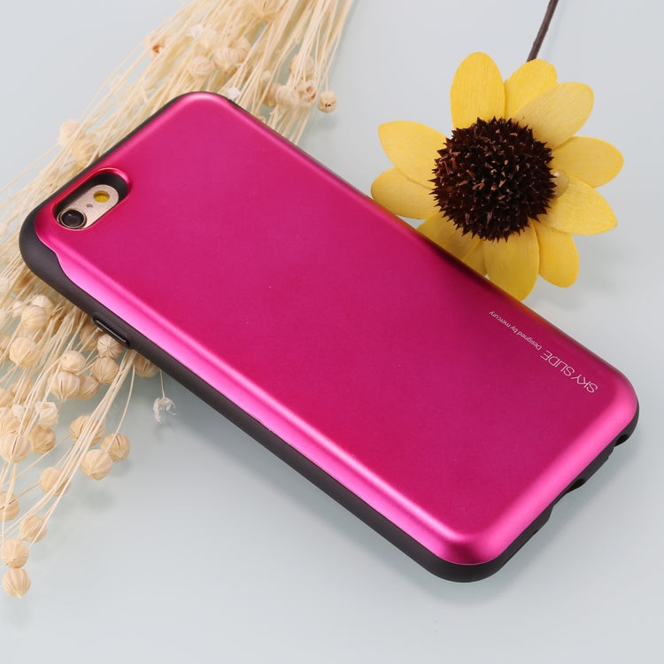 GOOSPERY for iPhone 6 Plus & 6s Plus TPU + PC Sky Slide Bumper Protective Back Case with Card Slots