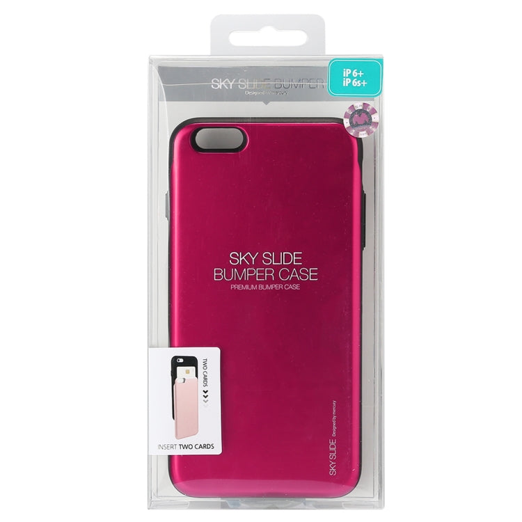 GOOSPERY for iPhone 6 Plus & 6s Plus TPU + PC Sky Slide Bumper Protective Back Case with Card Slots