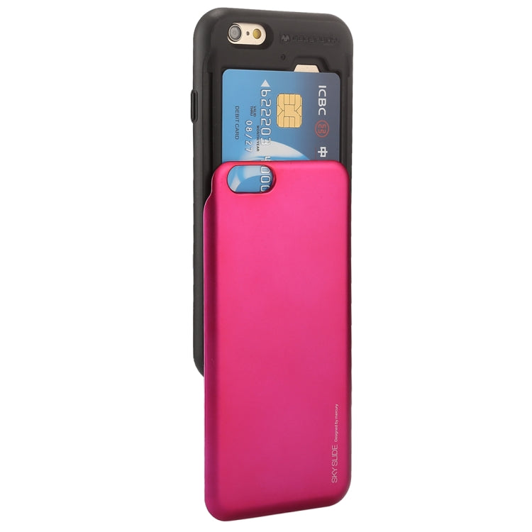 GOOSPERY for iPhone 6 Plus & 6s Plus TPU + PC Sky Slide Bumper Protective Back Case with Card Slots