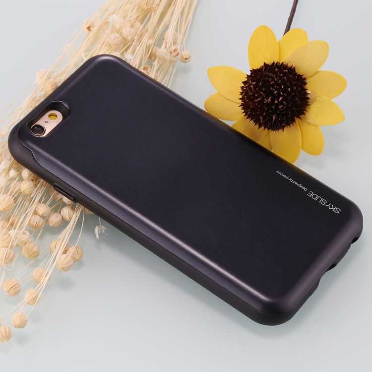 GOOSPERY for iPhone 6 Plus & 6s Plus TPU + PC Sky Slide Bumper Protective Back Case with Card Slots