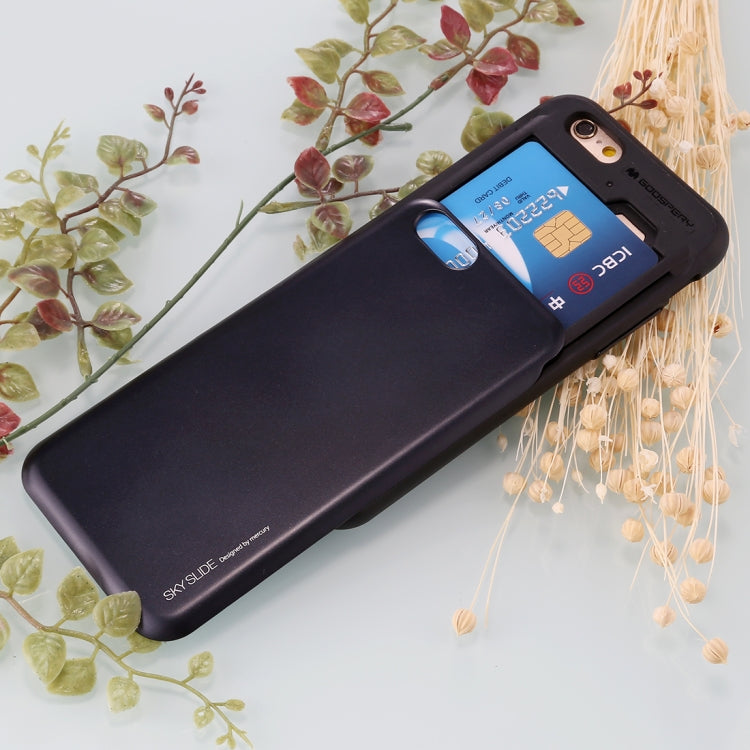GOOSPERY for iPhone 6 Plus & 6s Plus TPU + PC Sky Slide Bumper Protective Back Case with Card Slots