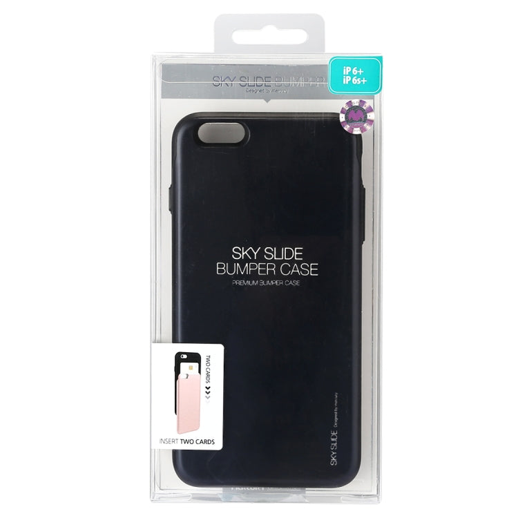 GOOSPERY for iPhone 6 Plus & 6s Plus TPU + PC Sky Slide Bumper Protective Back Case with Card Slots