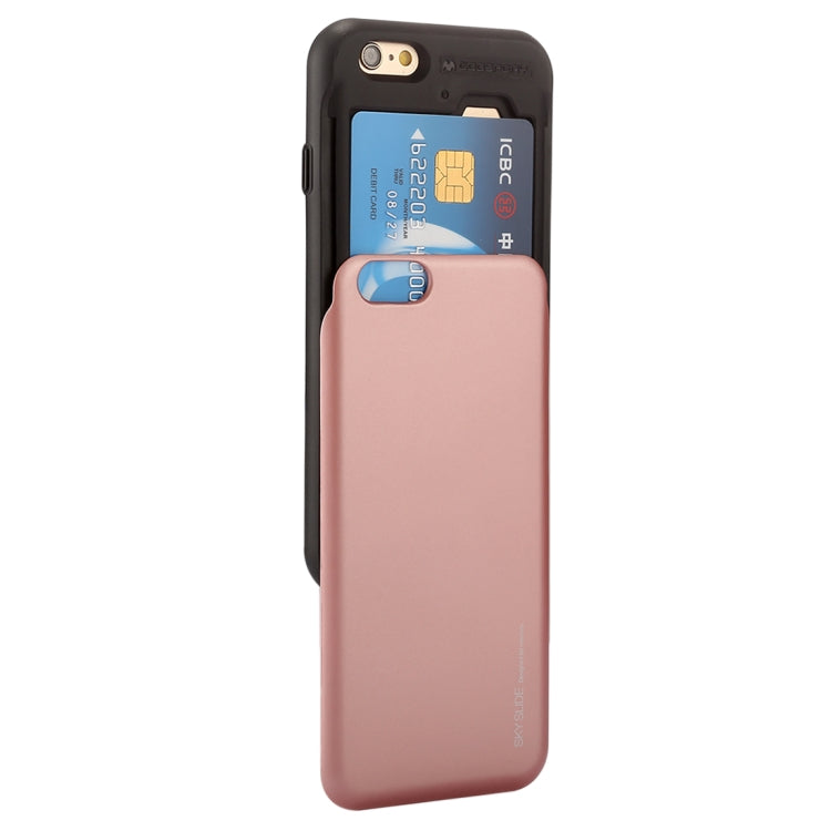 GOOSPERY for iPhone 6 Plus & 6s Plus TPU + PC Sky Slide Bumper Protective Back Case with Card Slots