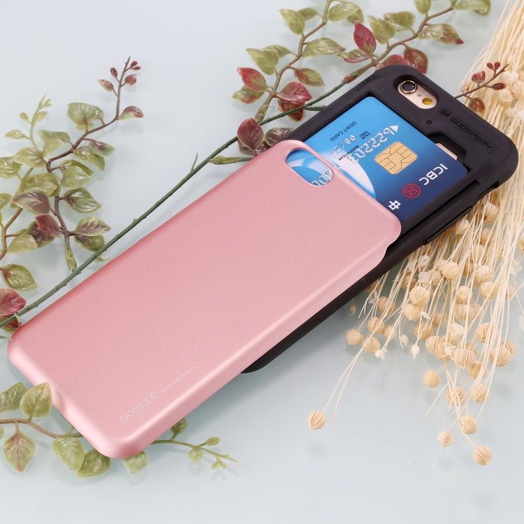 GOOSPERY for iPhone 6 Plus & 6s Plus TPU + PC Sky Slide Bumper Protective Back Case with Card Slots