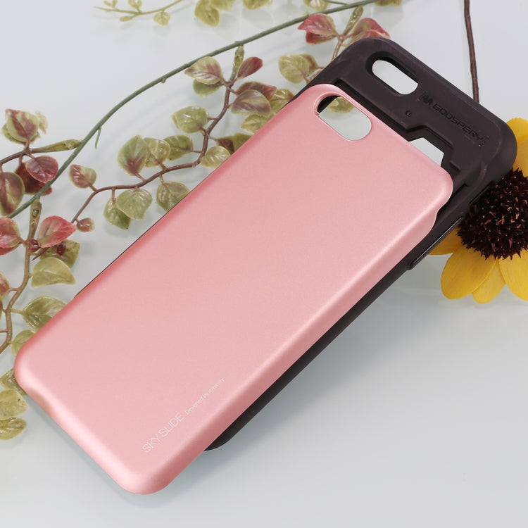 GOOSPERY for iPhone 6 Plus & 6s Plus TPU + PC Sky Slide Bumper Protective Back Case with Card Slots