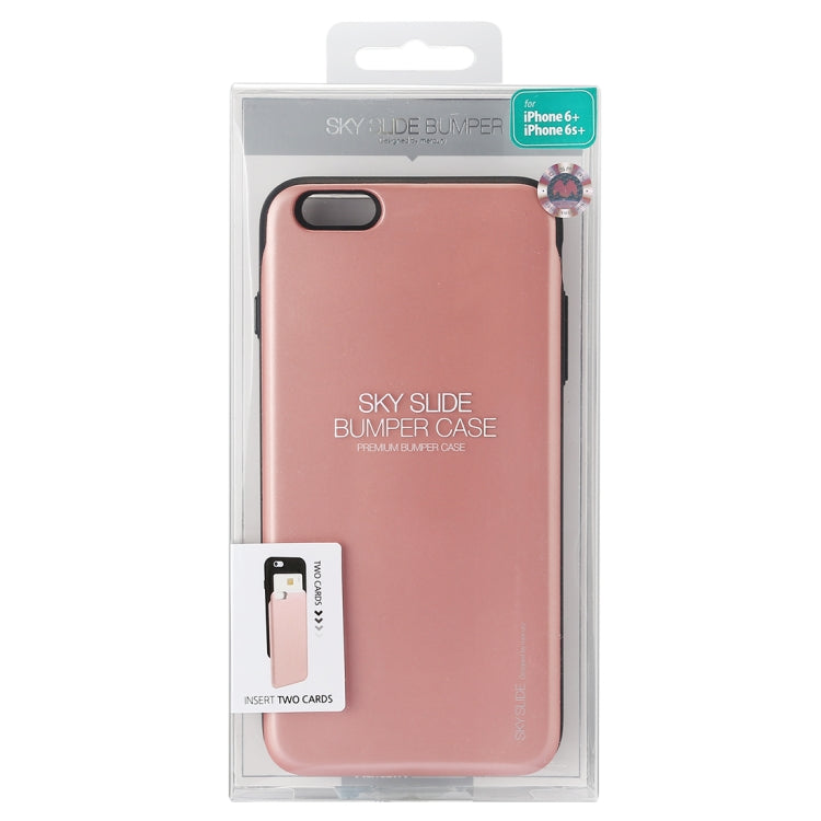 GOOSPERY for iPhone 6 Plus & 6s Plus TPU + PC Sky Slide Bumper Protective Back Case with Card Slots