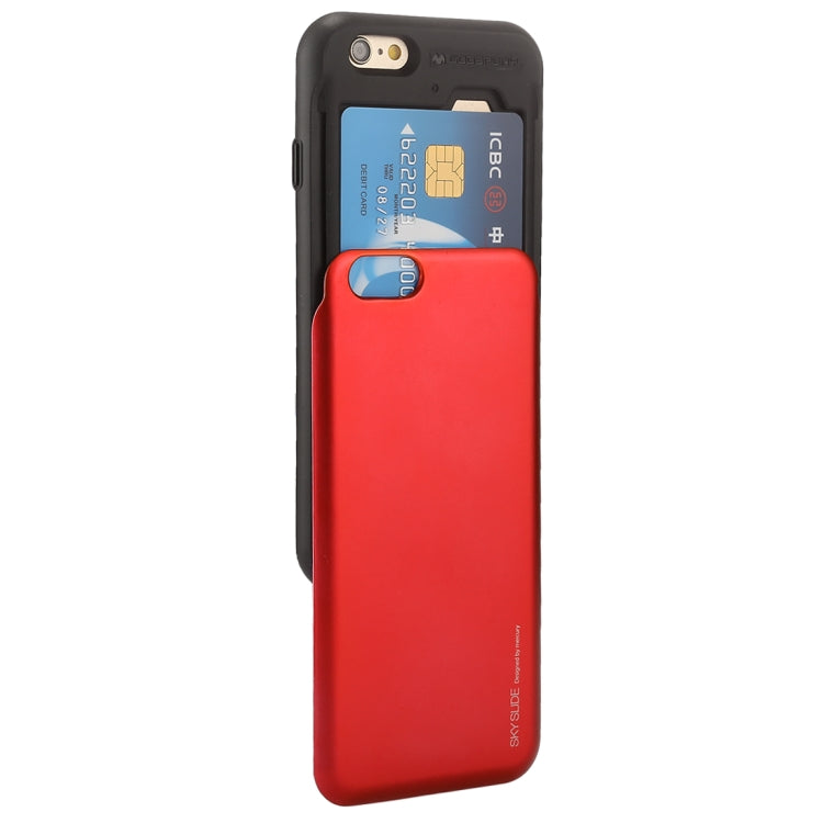 GOOSPERY for iPhone 6 Plus & 6s Plus TPU + PC Sky Slide Bumper Protective Back Case with Card Slots