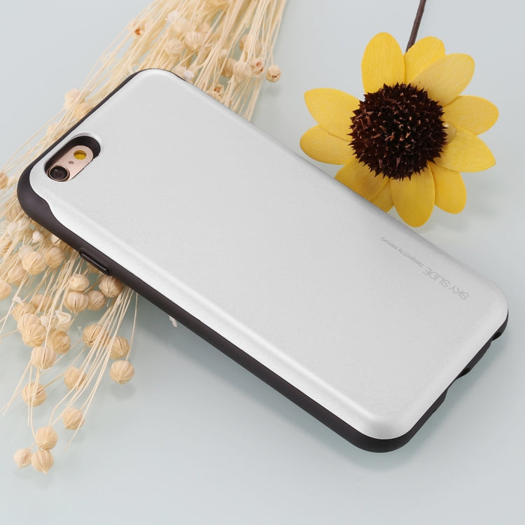 GOOSPERY for iPhone 6 Plus & 6s Plus TPU + PC Sky Slide Bumper Protective Back Case with Card Slots