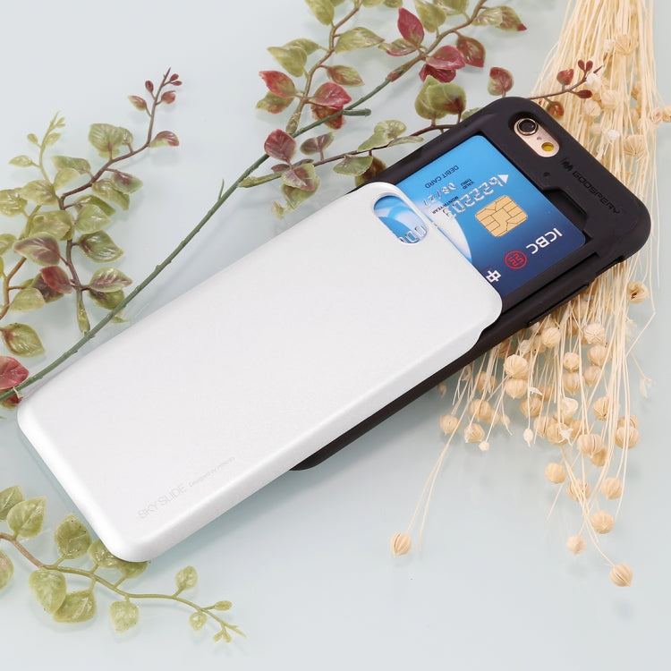 GOOSPERY for iPhone 6 Plus & 6s Plus TPU + PC Sky Slide Bumper Protective Back Case with Card Slots