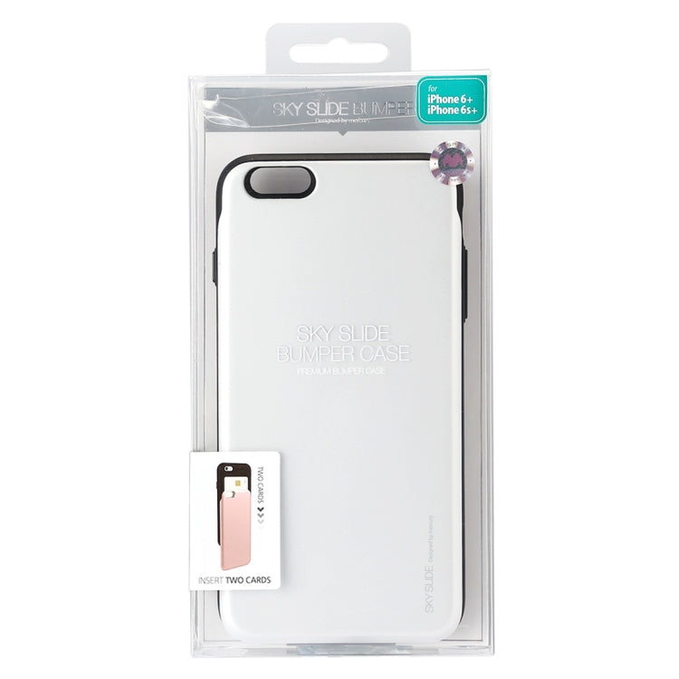 GOOSPERY for iPhone 6 Plus & 6s Plus TPU + PC Sky Slide Bumper Protective Back Case with Card Slots