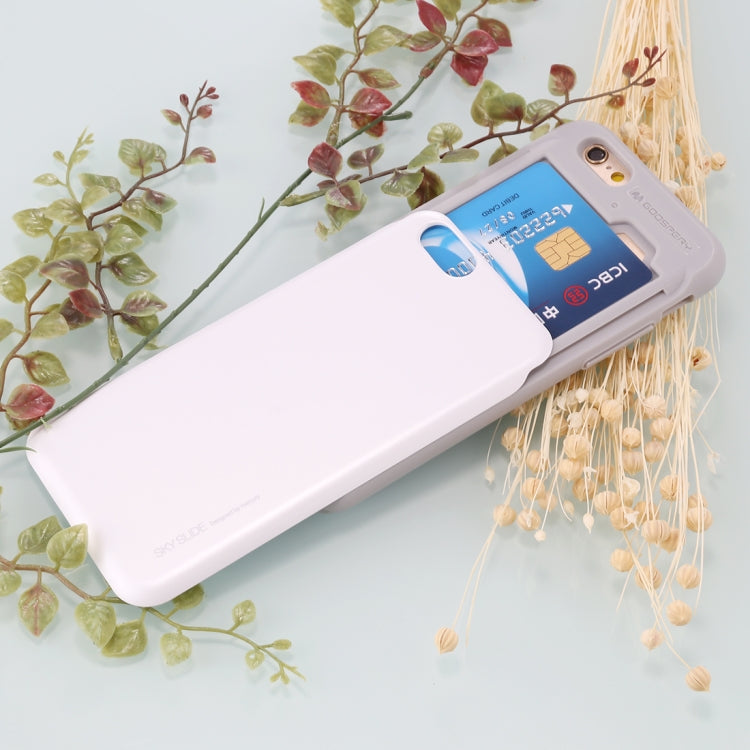 GOOSPERY for iPhone 6 Plus & 6s Plus TPU + PC Sky Slide Bumper Protective Back Case with Card Slots