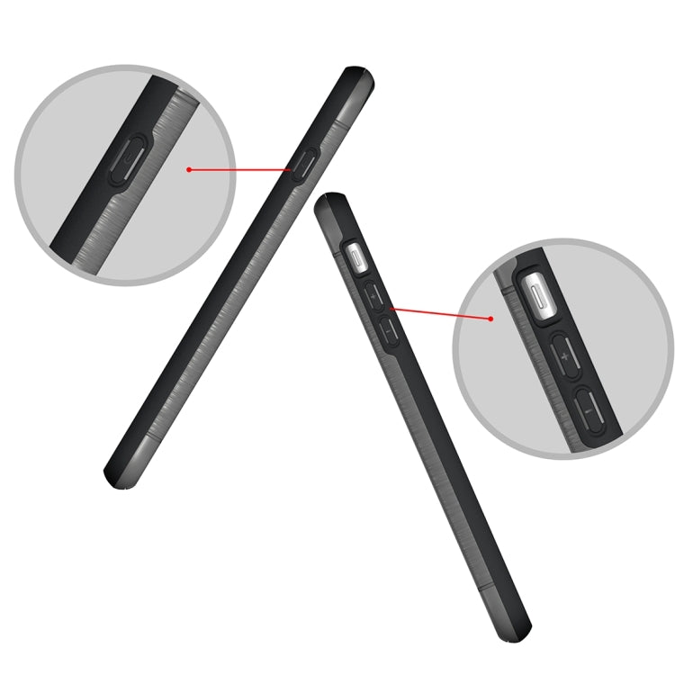 For iPhone 6 Plus & 6s Plus Brushed Texture Separable TPU + PC Combination Back Case with Card Slot & Holder
