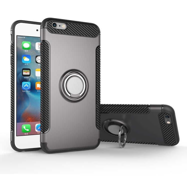 For iPhone 6 Plus & 6s Plus Magnetic 360 Degree Rotation Ring Armor Protective Case