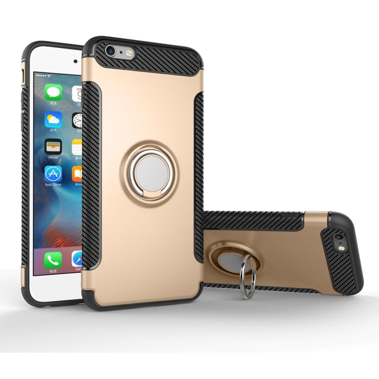 For iPhone 6 Plus & 6s Plus Magnetic 360 Degree Rotation Ring Armor Protective Case