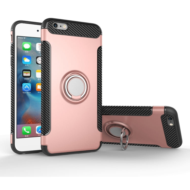 For iPhone 6 Plus & 6s Plus Magnetic 360 Degree Rotation Ring Armor Protective Case