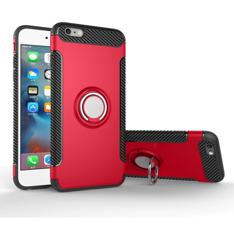 For iPhone 6 Plus & 6s Plus Magnetic 360 Degree Rotation Ring Armor Protective Case
