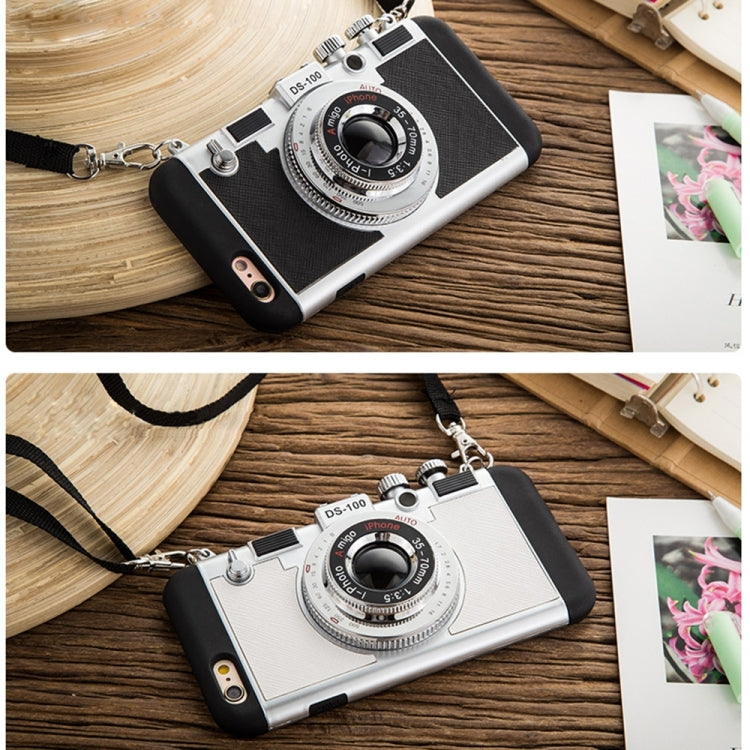 For iPhone 6 Plus & 6s Plus 2 in 1 Detachable Camera Shaped Protection Back Cover Case with Sling