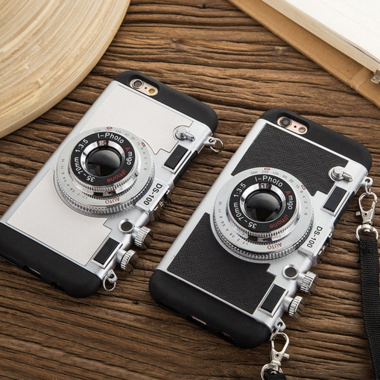 For iPhone 6 Plus & 6s Plus 2 in 1 Detachable Camera Shaped Protection Back Cover Case with Sling