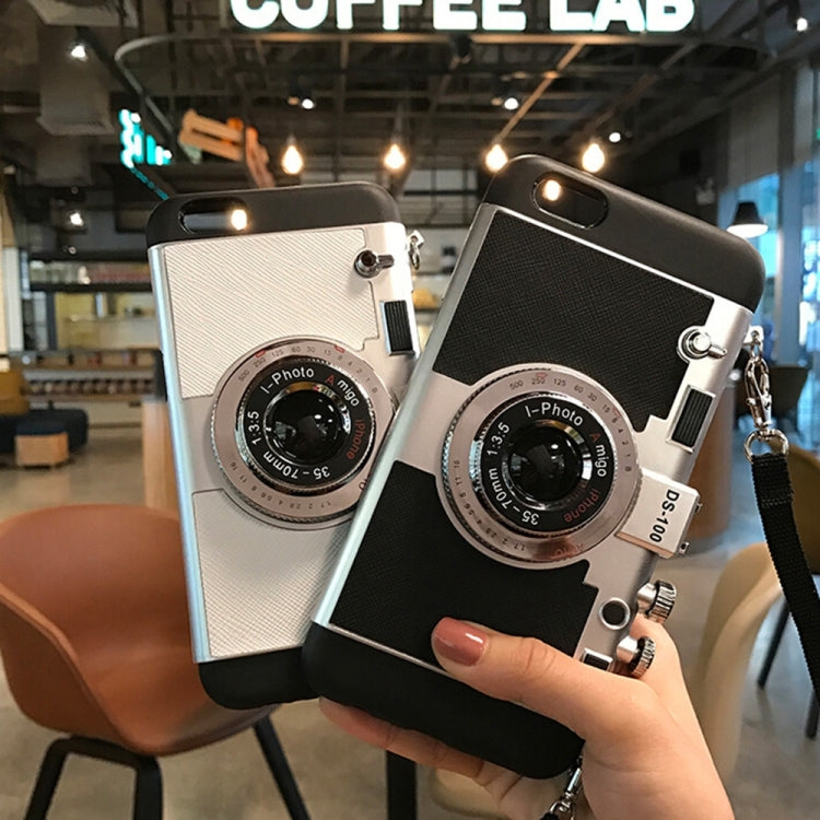 For iPhone 6 Plus & 6s Plus 2 in 1 Detachable Camera Shaped Protection Back Cover Case with Sling