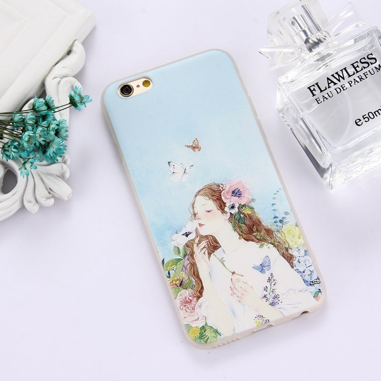 For iPhone 6 Plus & 6s Plus TPU Frosted Embossed