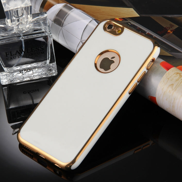 For iPhone 6 Plus & 6s Plus 360 Degree Shockproof Detachable Electroplating TPU + PC Combination Protective Case with White PC Cover