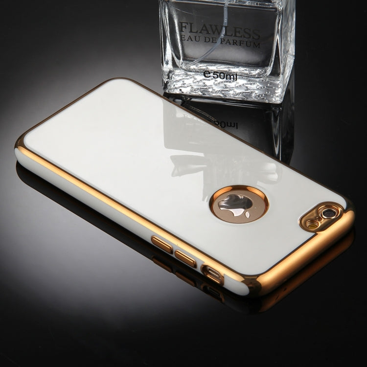 For iPhone 6 Plus & 6s Plus 360 Degree Shockproof Detachable Electroplating TPU + PC Combination Protective Case with White PC Cover