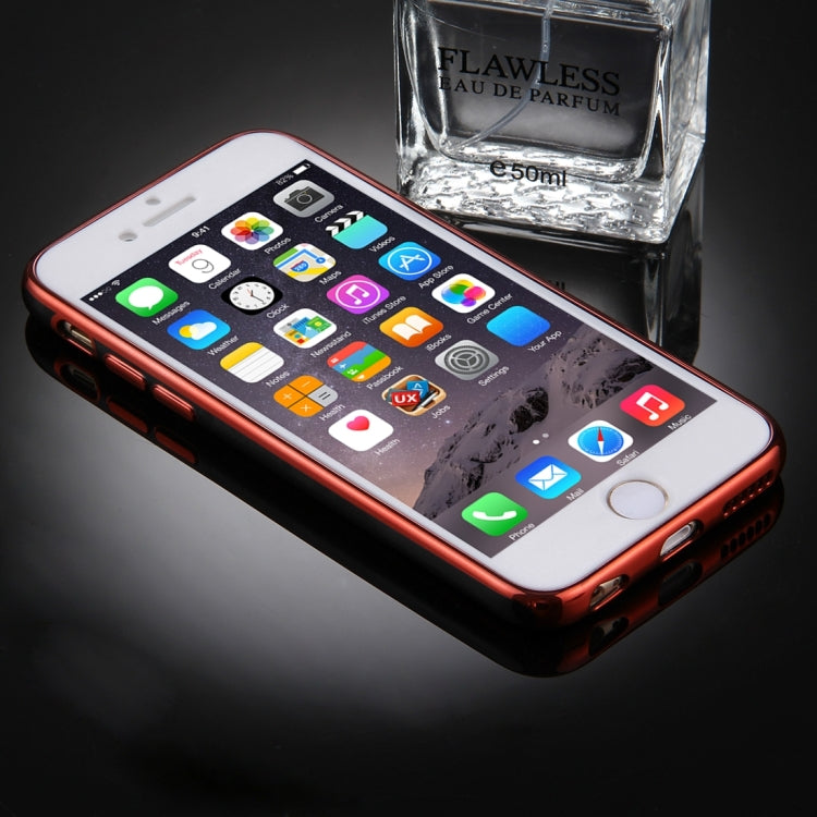 For iPhone 6 Plus & 6s Plus 360 Degree Shockproof Detachable Electroplating TPU + PC Combination Protective Case with White PC Cover