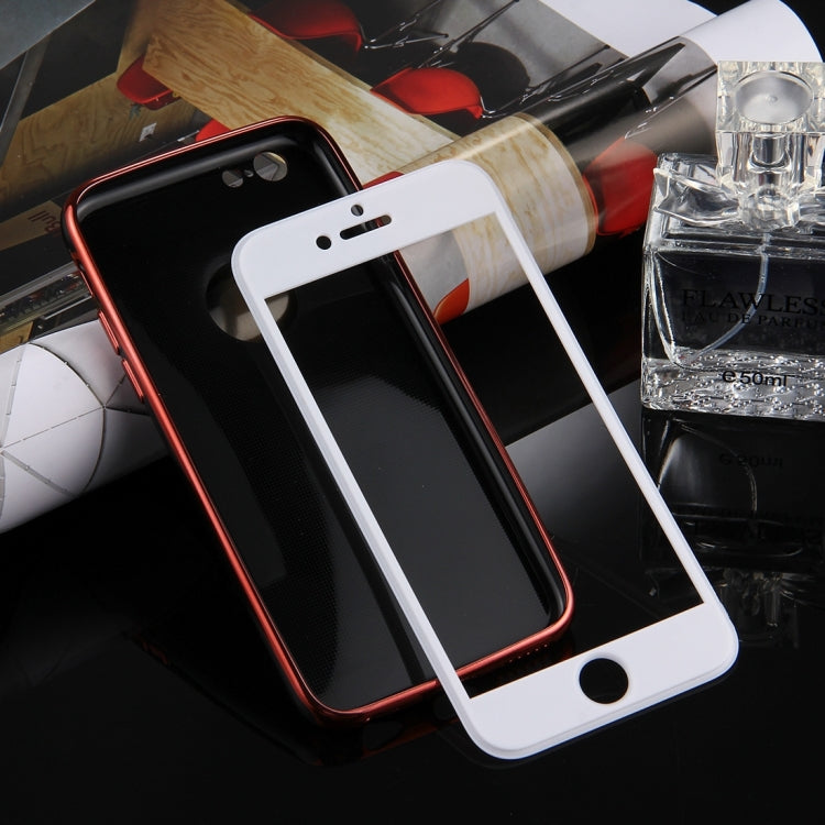 For iPhone 6 Plus & 6s Plus 360 Degree Shockproof Detachable Electroplating TPU + PC Combination Protective Case with White PC Cover