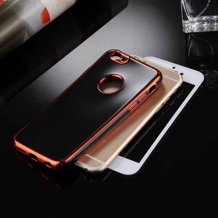 For iPhone 6 Plus & 6s Plus 360 Degree Shockproof Detachable Electroplating TPU + PC Combination Protective Case with White PC Cover