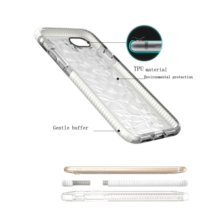 For iPhone 6 Plus & 6s Plus Diamond Texture TPU Dropproof Protective Back Cover Case
